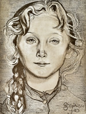 Stanisław WYSPIAŃSKI (1869-1907), Głowa dziewczynki, 1900