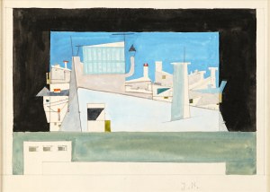 Jerzy Nowosielski (1923-2011), Projekt scenografii do sztuki teatralnej Tennessee Williamsa „Kotka na gorącym blaszanym dachu”