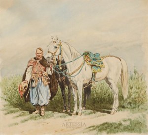 Kajetan Kosiński (1847-1935)?, Kozak z luzakiem