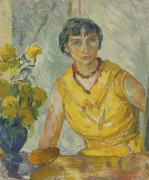 Teresa Wierusz (1931-2017), Portret kobiety, lata 50-te XX w.