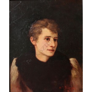 Walter Biddlecombe (1856-1938), Portret kobiety (1892)