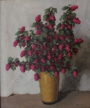 John Joseph Enneking (1841-1916), Kwiaty w wazonie