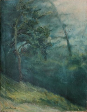 Stanisław Fabijański (1865-1947), Pejzaż z drzewami