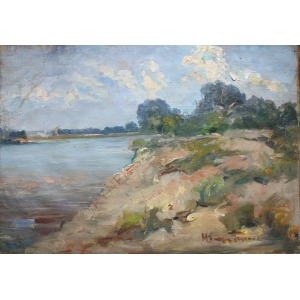 Maurycy Trębacz (1861-1941), Nad brzegiem rzeki