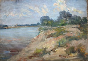 Maurycy Trębacz (1861-1941), Nad brzegiem rzeki