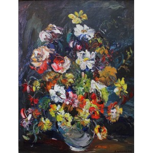 Józef Wasiołek (1921-2008), Kwiaty w wazonie