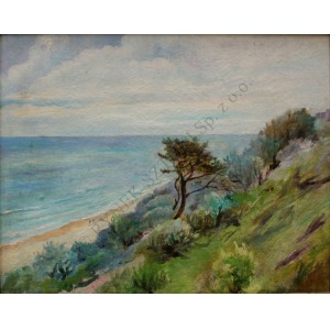 Józef Wrzesiński (1872- ?), Paysage de bord de mer