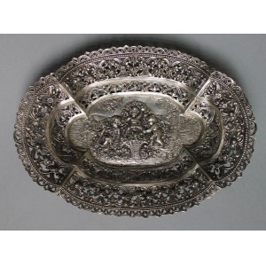 Patera neorokokowa ażurowa(Niemcy, XIX/XX w.), 