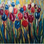 Anita Domeracka, Niebieskie tulipany , 2021