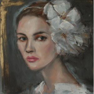 Anna Zawadzka- Dziuda, Biały kwiat, 2021