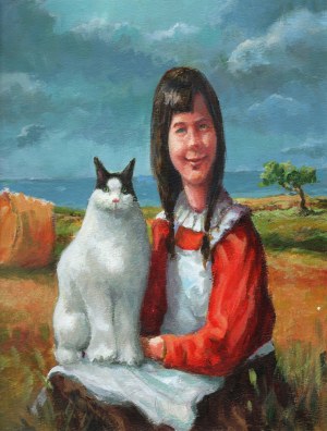 Robert Konrad, Dziewczynka z kotem, 2021