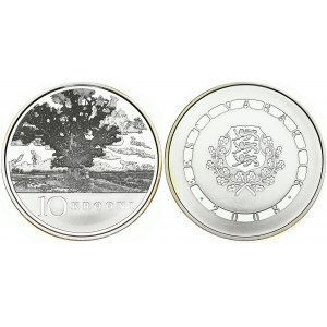 Estonia 10 Krooni 2008 90th Anniversary of Independence. Obverse: National arms. Obverse Legend: EESTI VARBARIIK...