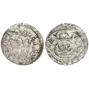 Latvia Livonia 1 Solidus (1654) Suceava. Obverse: Crowned C with Vasa arms within inner circle. Reverse: FW monogram...