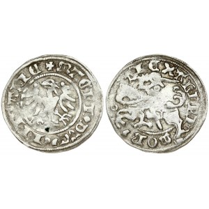 Lithuania 1/2 Grosz (1501-1506) Vilnius. Alexander Jagiellon (1501–1506); Lithuanian coins undated; Vilnius. Obverse...