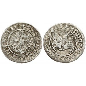 Lithuania 1/2 Grosz 1520 Vilnius. Sigismund I the Old (1506-1548). Obverse Lettering: MONETA: SIGISMVNDI: 15Z0  +...