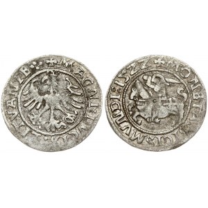 Lithuania 1/2 Grosz 1522 Vilnius. Sigismund I the Old (1506-1548). Obverse Lettering: MONETA: SIGISMVNDI: 15ZZ +...