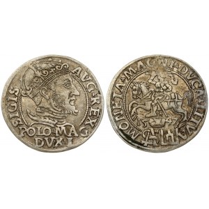 Lithuania 1 Grosz 1547 Vilnius. Sigismund II Augustus (1545-1572). Obverse: Crowned bust facing right. Reverse...