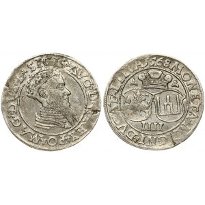 Lithuania 4 Groszy 1568 Vilnius. Sigismund II Augustus (1545-1572) Obverse...