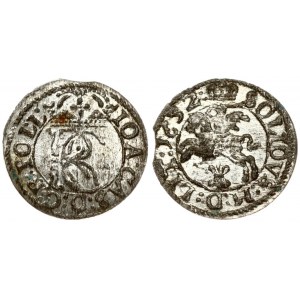 Lithuania 1 Solidus 1652 Vilnius. John II Casimir Vasa (1649–1668). Obverse: Crowned ICR monogram in inner circle...