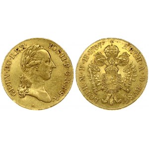 Austria 1 Ducat 1787A Joseph II(1780-1790). Obverse: Laureate head right. Obverse Legend...