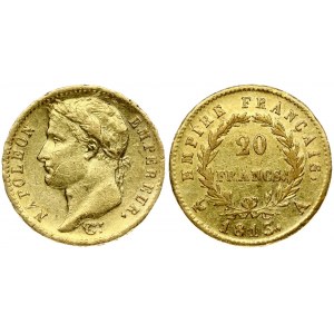 France 20 Francs 1813A Napoleon I(1804-1815). Obverse: Laureate head left. Obverse Legend: NAPOLEON EMPEREUR. Reverse...