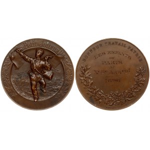 France Medal 1892 French Copper Art Medal by A. Desaide. Le Petit Journal Competition Award. Weight approx: Diameter...