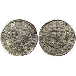 Germany Jever  28 Stuber (ca. 1640). Anton Günther (1603-1667). Obverse: Crowned 4...