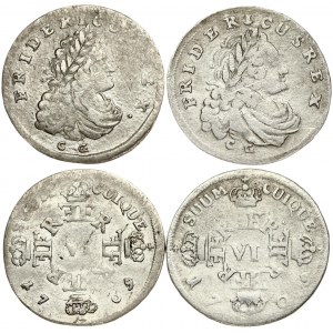 Germany PRUSSIA 6 Groszy 1709 CG Friedrich I(1701-1713). Obverse: Laureate draped bust to right; mintmaster...