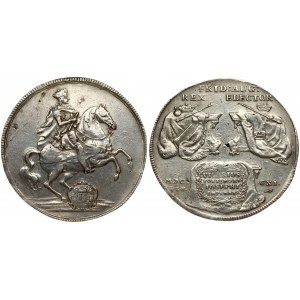 Germany SAXONY 1 Thaler MDCCXI (1711) ILH. Friedrich August I(1694-1733). Obverse: King on horseback right shield below...