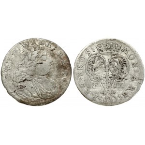 Germany PRUSSIA 6 Groszy 1717 CG/M Friedrich Wilhelm I(1713-1740). Obverse: Laureate armored bust to right mintmaster...