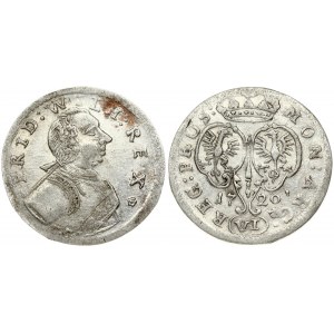 Germany PRUSSIA 6 Groszy 1720 CG/M Friedrich Wilhelm I(1713-1740). Obverse: Uniformed bust to right mintmaster...