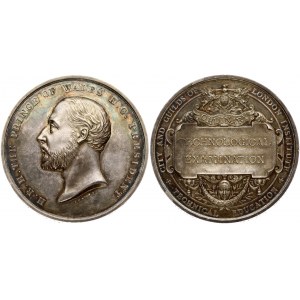 Great Britain Medal (1895) by L.C. Wyon. Obverse: H.R.H THE PRINCE OF WALES K.G. PRESIDENT. Head left. Reverse ...