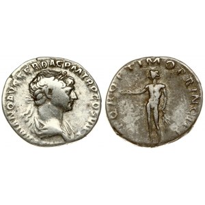 Roman Empire 1 Denarius 114 Trajanus AD 98-117. Rome AD 114. IMP TRAIANO AVG GER DAC P M TR P COS VI P P...
