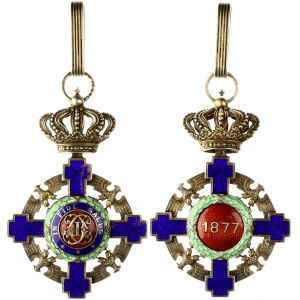 Romania Order Cross (1877) of the Star of Romania. Type II 1932-1946 Commander o Cross. Bronze enamel. Weight approx...