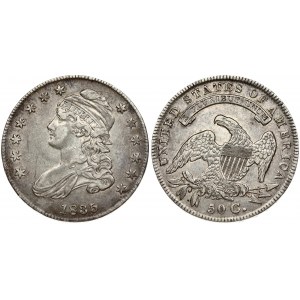 USA 50 Cents / ½ Dollar 1835 'Capped Bust Half Dollar'. Obverse: An American Bald Eagle...