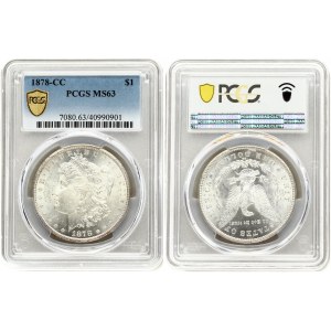 USA 1 Dollar 1878 CC 'Morgan Dollar' Carson City. Obverse: Liberty head; facing left. Lettering...