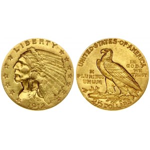 USA 2½ Dollars 1912 'Indian Head - Quarter Eagle' Philadelphia. Obverse...