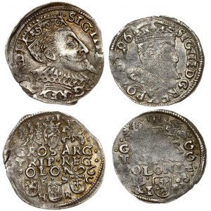 Poland 3 Groszy 1596. Sigismund III Vasa (1587-1632). Obverse: Crowned bust right. Reverse: Value; divided date...