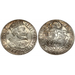 Poland 6 Groszy 1596 Malbork. Sigismund III Vasa (1587-1632). Obverse: Crowned bust right. Reverse...