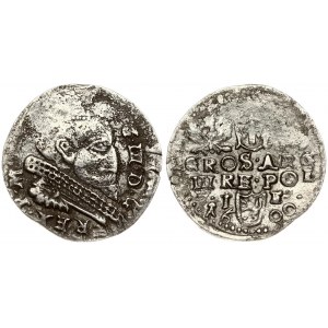 Poland 3 Groszy 1600 Lublin. Sigismund III Vasa (1587-1632). Obverse: Crowned bust right. Reverse...