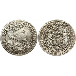 Poland Gdansk 1 Ort 1615 SA Sigismund III Vasa (1587-1632). Obverse Lettering: SIGIS III D G REX POL M D L R PRVS...