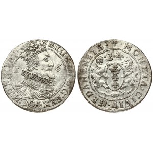 Poland Gdansk 1 Ort 1624/23 Sigismund III Vasa (1587-1632). Obverse Lettering: SIGIS III D G REX POL M D L R PRV...