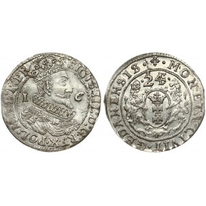 Poland Gdansk 1 Ort 1624/23 Sigismund III Vasa (1587-1632). Obverse Lettering: SIGIS III D G REX POL M D L R PR...