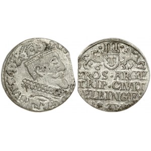 Poland ELBING 3 Groszy 1632 Gustavus Adolphus(1611-1632). Obverse: Crowned bust of Gustavus Adolphus right. Reverse...