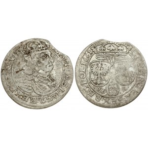 Poland 6 Groszy 1661 GBA Lviv. John II Casimir Vasa (1649–1668). Obverse: Large crowned bust right in linear circle...
