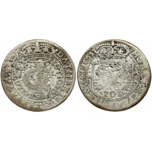 Poland 1 Gulden (Tymf) 1665 AT. John II Casimir Vasa (1649–1668). Obverse: Crowned monogram. Reverse: Crowned shield...