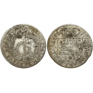 Poland 1 Gulden (Tymf) 1666 AT. John II Casimir Vasa (1649–1668). Obverse: Crowned monogram. Reverse: Crowned shield...