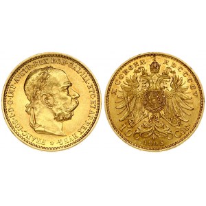 Austria 10 Corona 1905 - MDCCCCV Franz Joseph I(1848-1916). Obverse: Laureate; bearded head right. Reverse...