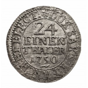 Poľsko, August III Sas (1733-1763), 1/24 thaler 1750 FWôF, Drážďany