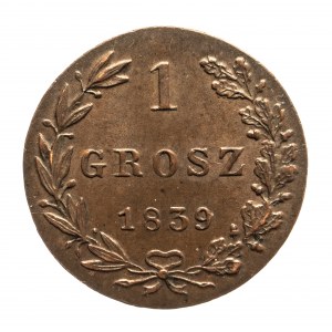 Russische Teilung, Nikolaus I. (1825-1855), 1 Groschen 1839 MW, Warschau